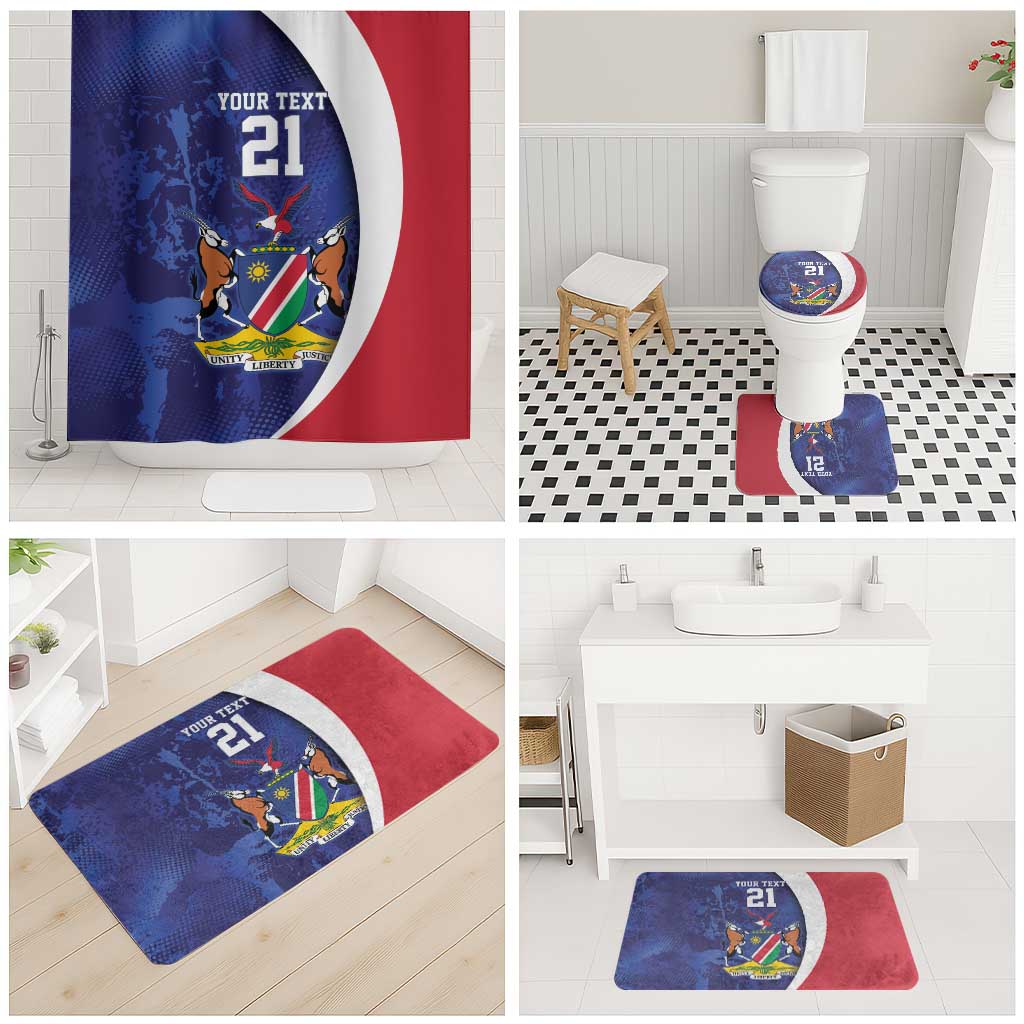 Custom Cricket African Namibia Bathroom Set Coat of arms Namibian Pattern