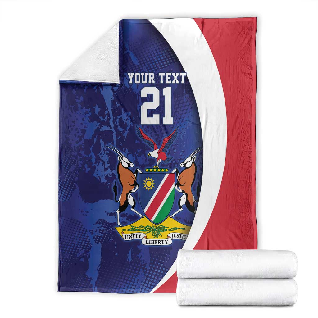 Custom Cricket African Namibia Blanket Coat of arms Namibian Pattern - African Pride