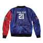 Custom Cricket African Namibia Bomber Jacket Coat of arms Namibian Pattern - African Pride