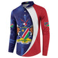 Custom Cricket African Namibia Button Sweatshirt Coat of arms Namibian Pattern