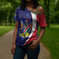 Custom Cricket African Namibia Cross Shoulder Shirt Coat of arms Namibian Pattern