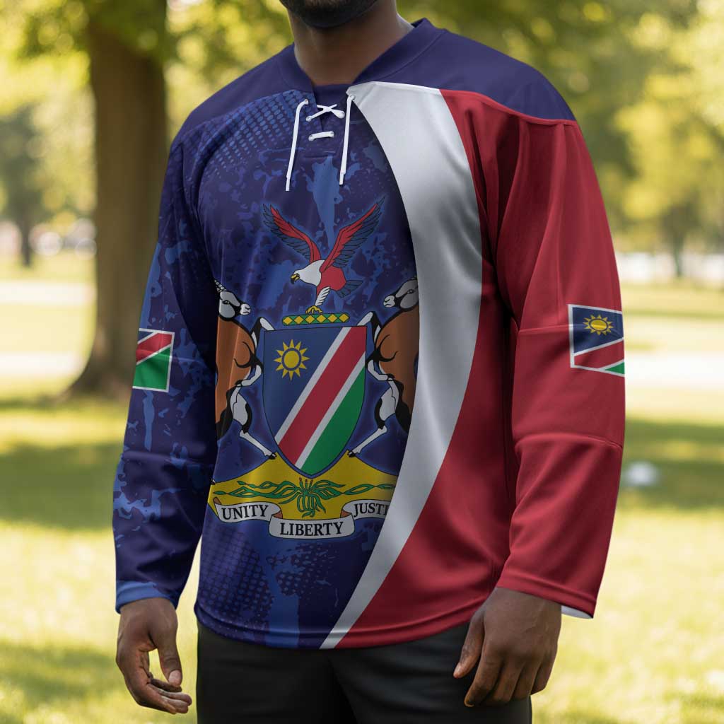 Custom Cricket African Namibia Hockey Jersey Coat of arms Namibian Pattern