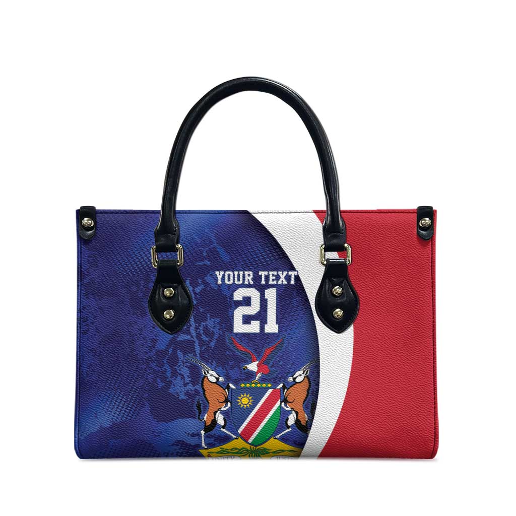 Custom Cricket African Namibia Leather Bag Coat of arms Namibian Pattern