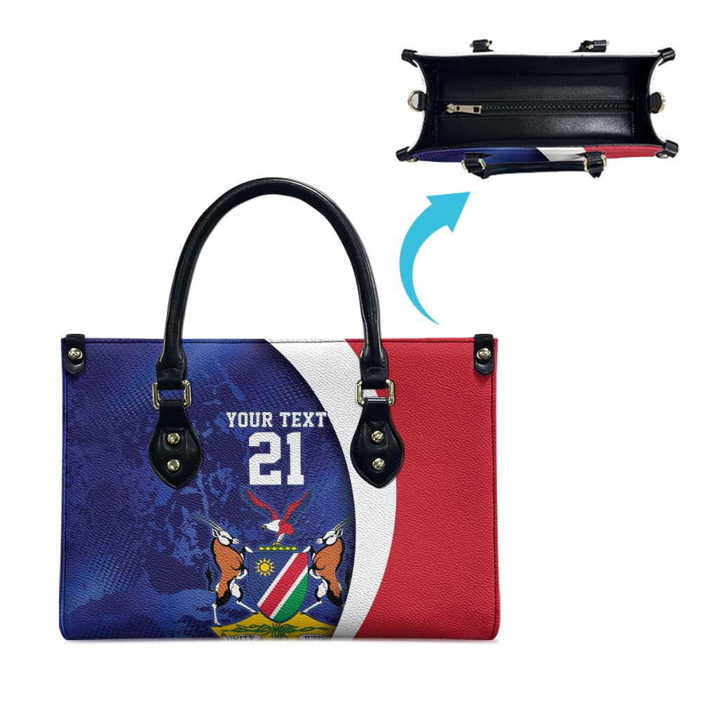 Custom Cricket African Namibia Leather Bag Coat of arms Namibian Pattern