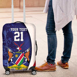 Custom Cricket African Namibia Luggage Cover Coat of arms Namibian Pattern - African Pride