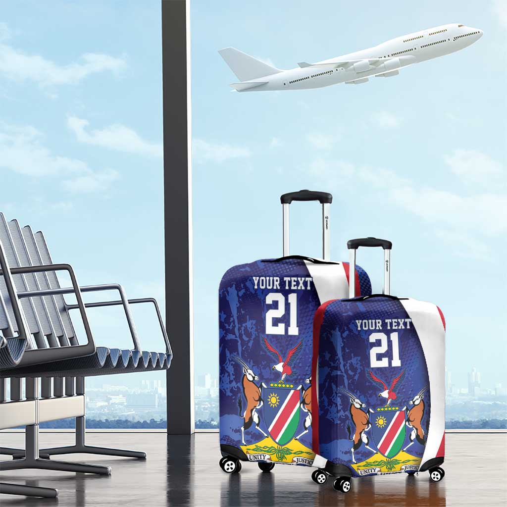 Custom Cricket African Namibia Luggage Cover Coat of arms Namibian Pattern - African Pride
