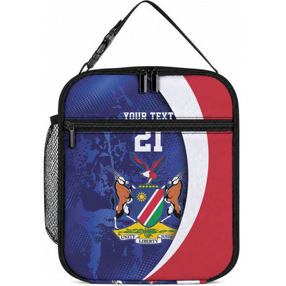 Custom Cricket African Namibia Lunch Bag Coat of arms Namibian Pattern