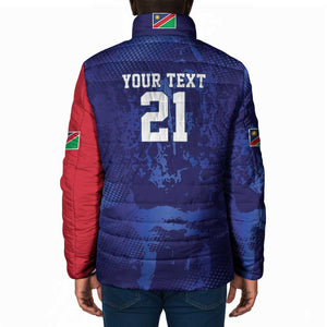 Custom Cricket African Namibia Padded Jacket Coat of arms Namibian Pattern