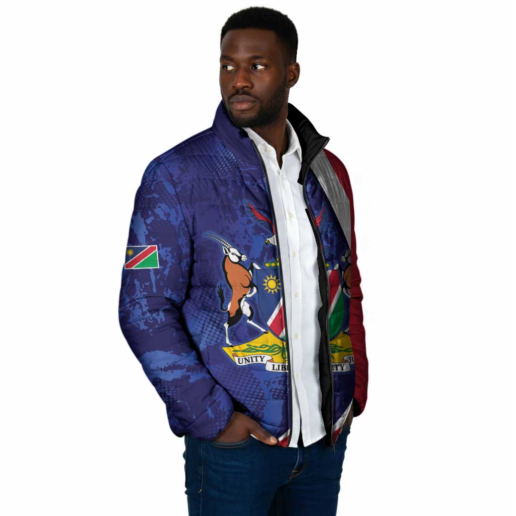 Custom Cricket African Namibia Padded Jacket Coat of arms Namibian Pattern