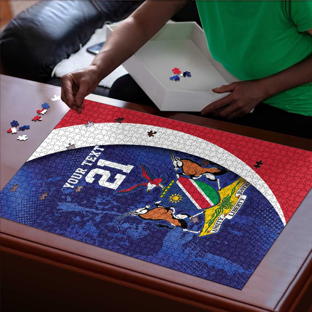 Custom Cricket African Namibia Puzzle Coat of arms Namibian Pattern