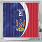 Custom Cricket African Namibia Shower Curtain Coat of arms Namibian Pattern - African Pride