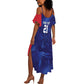 Custom Cricket African Namibia Summer Maxi Dress Coat of arms Namibian Pattern - African Pride