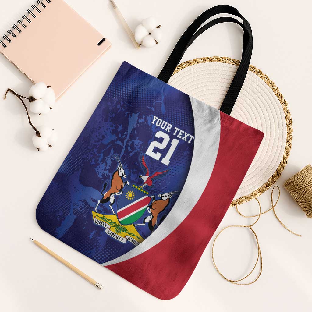 Custom Cricket African Namibia Tote Bag Coat of arms Namibian Pattern