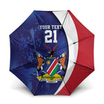 Custom Cricket African Namibia Umbrella Coat of arms Namibian Pattern