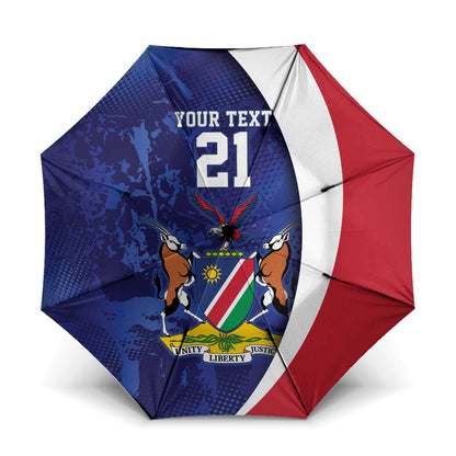Custom Cricket African Namibia Umbrella Coat of arms Namibian Pattern