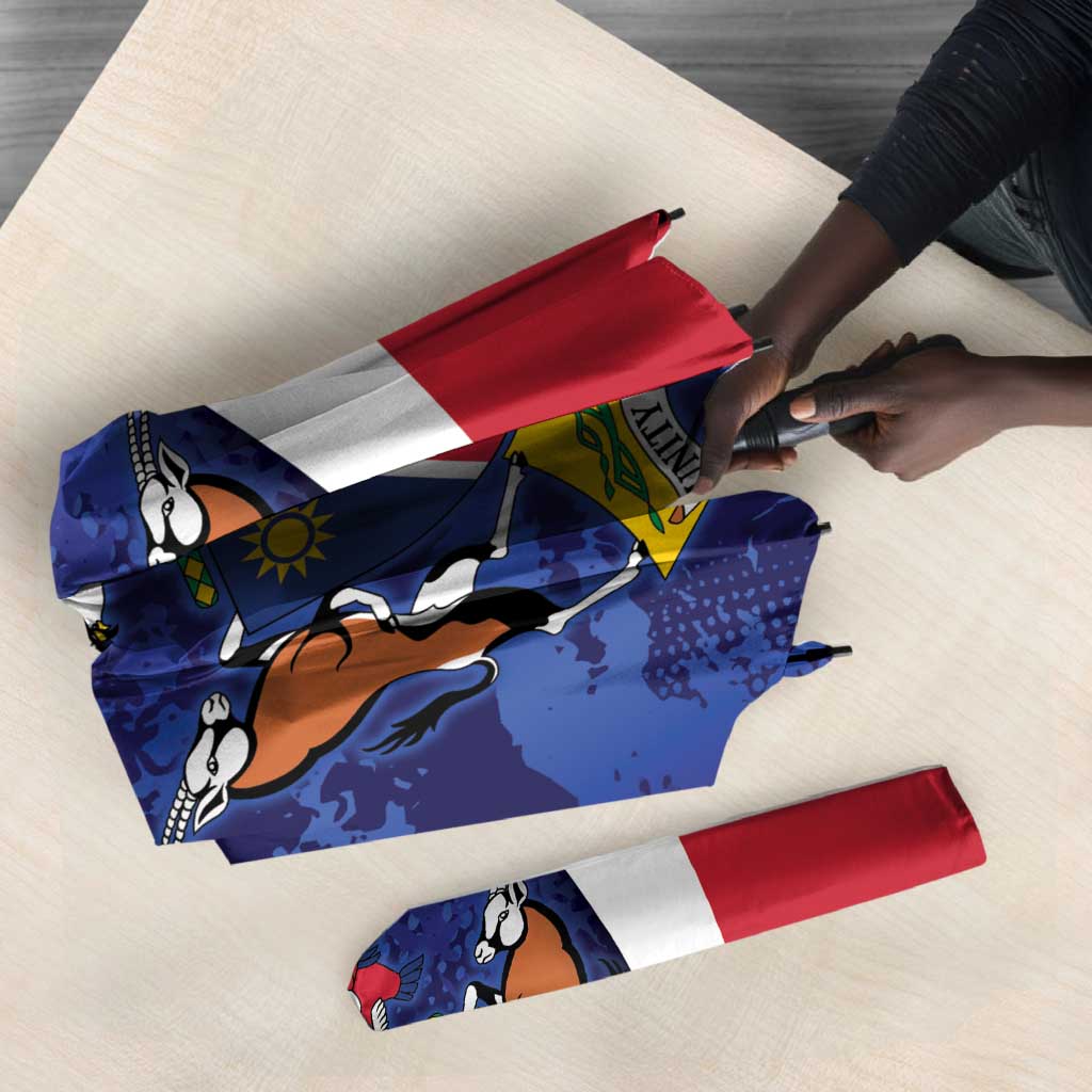 Custom Cricket African Namibia Umbrella Coat of arms Namibian Pattern