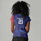 Custom Cricket African Namibia Women V-Neck T-Shirt Coat of arms Namibian Pattern - African Pride