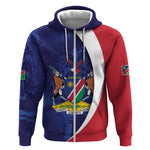 Custom Cricket African Namibia Zip Hoodie Coat of arms Namibian Pattern - African Pride