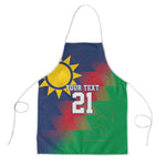 Custom Cricket African Namibia Apron Namibian Gold Sun Flag Motif