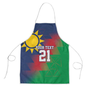 Custom Cricket African Namibia Apron Namibian Gold Sun Flag Motif