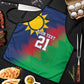 Custom Cricket African Namibia Apron Namibian Gold Sun Flag Motif
