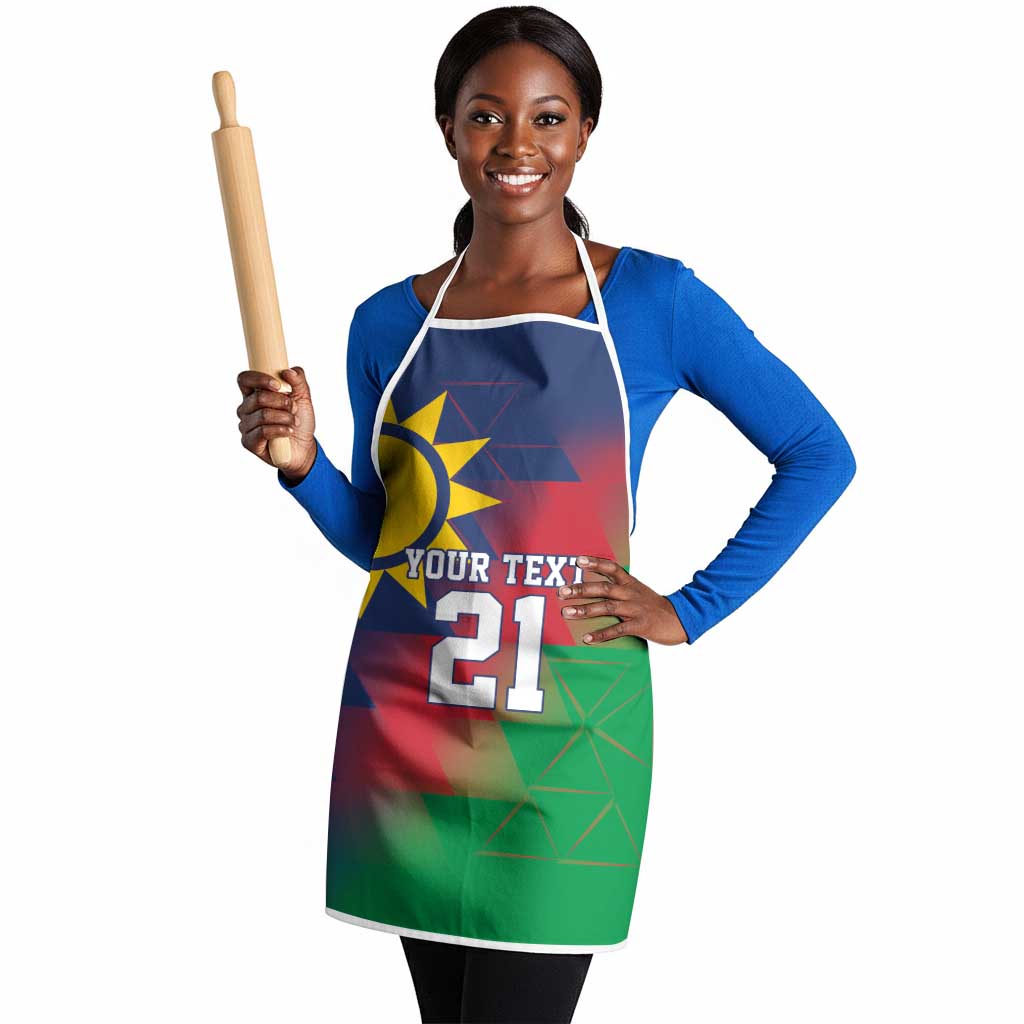 Custom Cricket African Namibia Apron Namibian Gold Sun Flag Motif