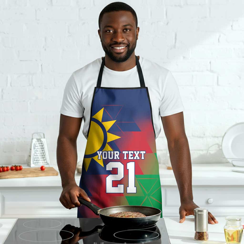 Custom Cricket African Namibia Apron Namibian Gold Sun Flag Motif