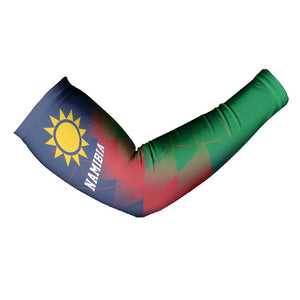 Custom Cricket African Namibia Arm Sleeves Namibian Gold Sun Flag Motif