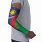 Custom Cricket African Namibia Arm Sleeves Namibian Gold Sun Flag Motif