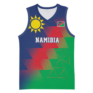 Custom Cricket African Namibia Basketball Jersey Namibian Gold Sun Flag Motif LT9