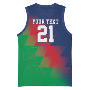 Custom Cricket African Namibia Basketball Jersey Namibian Gold Sun Flag Motif LT9
