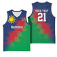 Custom Cricket African Namibia Basketball Jersey Namibian Gold Sun Flag Motif LT9