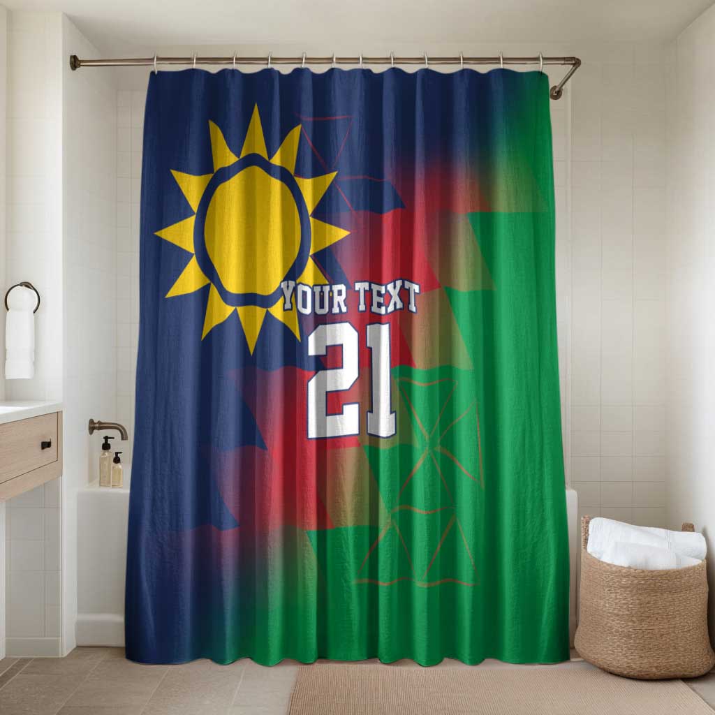 Custom Cricket African Namibia Bathroom Set Namibian Gold Sun Flag Motif