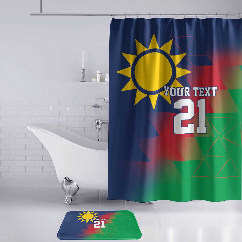 Custom Cricket African Namibia Bathroom Set Namibian Gold Sun Flag Motif