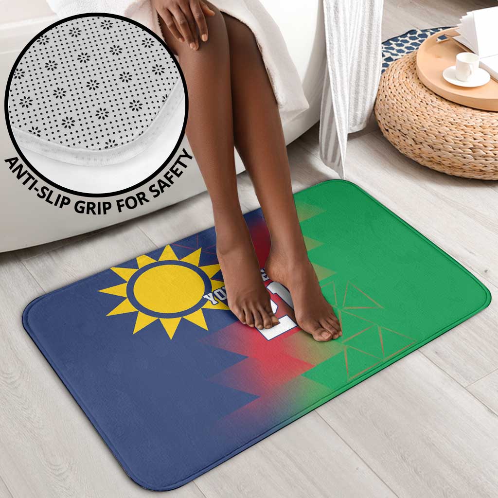 Custom Cricket African Namibia Bathroom Set Namibian Gold Sun Flag Motif