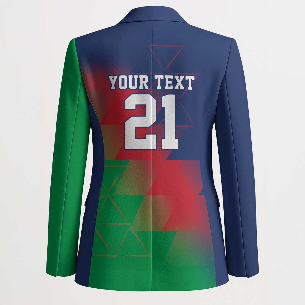 Custom Cricket African Namibia Blazer Namibian Gold Sun Flag Motif