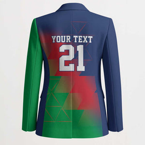 Custom Cricket African Namibia Blazer Namibian Gold Sun Flag Motif