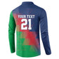 Custom Cricket African Namibia Button Sweatshirt Namibian Gold Sun Flag Motif