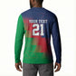 Custom Cricket African Namibia Button Sweatshirt Namibian Gold Sun Flag Motif