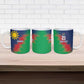 Custom Cricket African Namibia Ceramic Mug Namibian Gold Sun Flag Motif