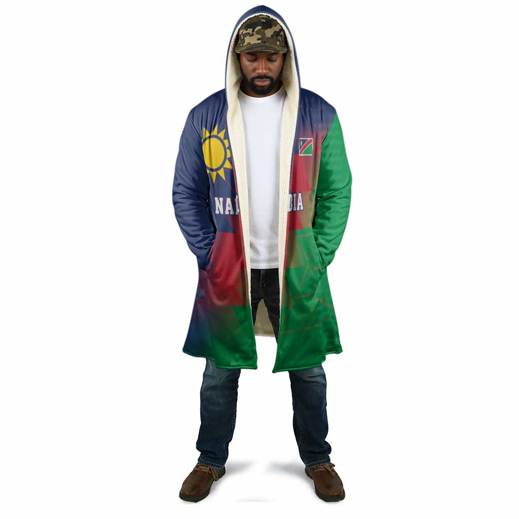 Custom Cricket African Namibia Cloak Namibian Gold Sun Flag Motif