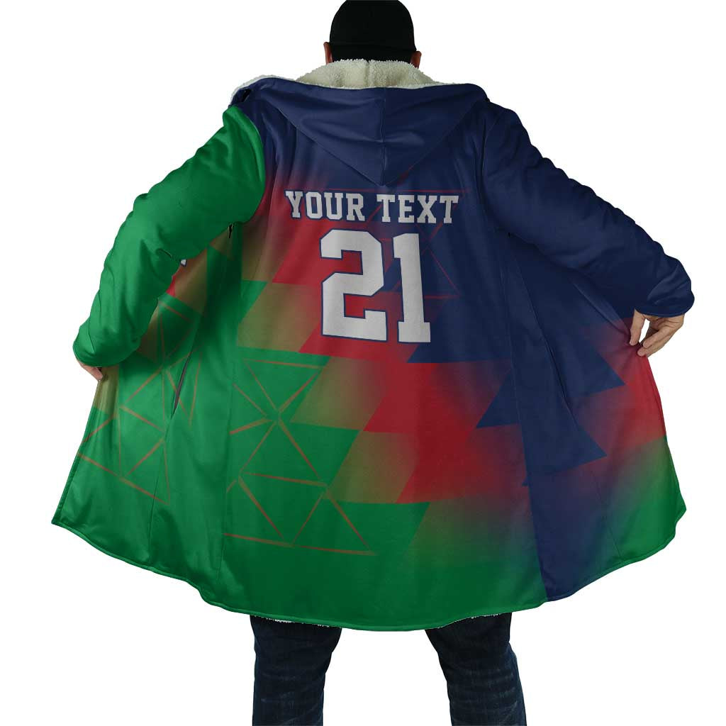 Custom Cricket African Namibia Cloak Namibian Gold Sun Flag Motif