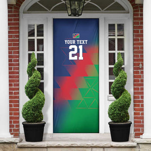 Custom Cricket African Namibia Door Cover Namibian Gold Sun Flag Motif