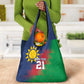 Custom Cricket African Namibia Grocery Bag Namibian Gold Sun Flag Motif - African Pride