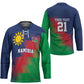 Custom Cricket African Namibia Hockey Jersey Namibian Gold Sun Flag Motif