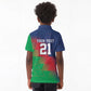 Custom Cricket African Namibia Kid Polo Shirt Namibian Gold Sun Flag Motif - African Pride