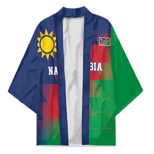 Custom Cricket African Namibia Kimono Namibian Gold Sun Flag Motif