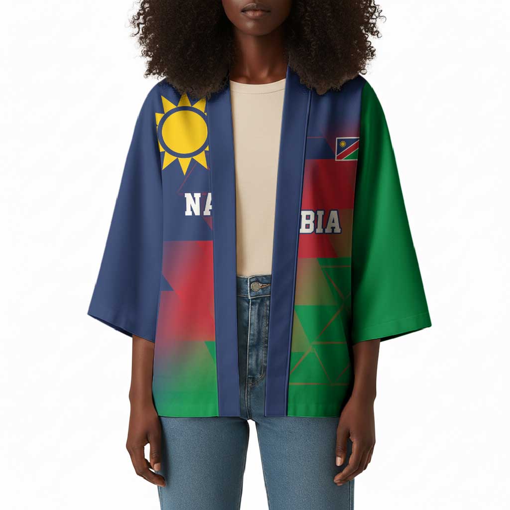 Custom Cricket African Namibia Kimono Namibian Gold Sun Flag Motif