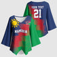 Custom Cricket African Namibia Kimono Sleeve Blouse Namibian Gold Sun Flag Motif