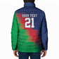Custom Cricket African Namibia Padded Jacket Namibian Gold Sun Flag Motif